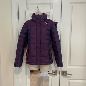 Scott purple down puffer ski jacket | Coat size small